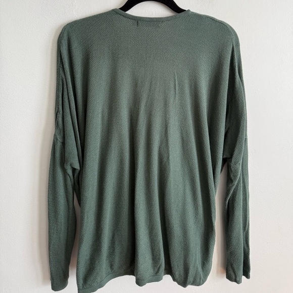 Prana Narcisso Sweater Green Draped Long Sleeve Top - Picture 11 of 11